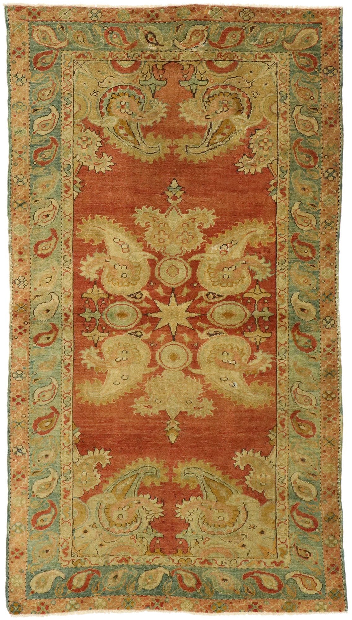 3 x 5 Vintage Turkish Oushak Rug 51395
