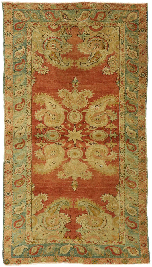 3 x 5 Vintage Turkish Oushak Rug 51395