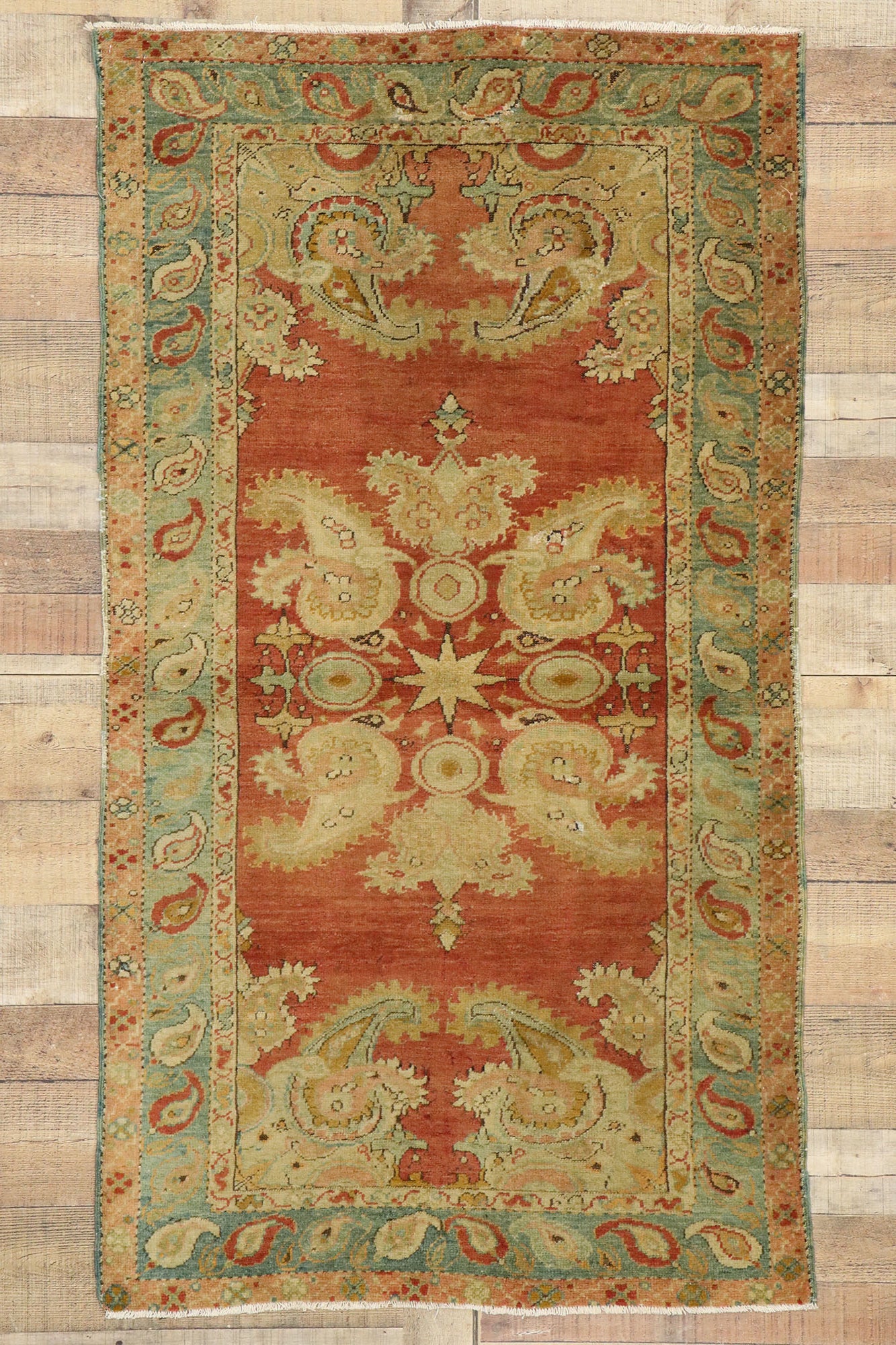 3 x 5 Vintage Turkish Oushak Rug 51395