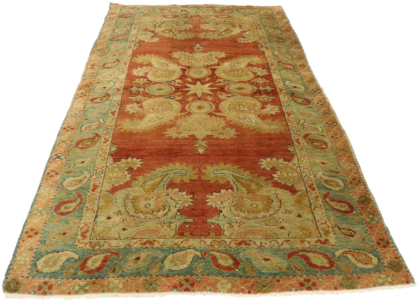 3 x 5 Vintage Turkish Oushak Rug 51395