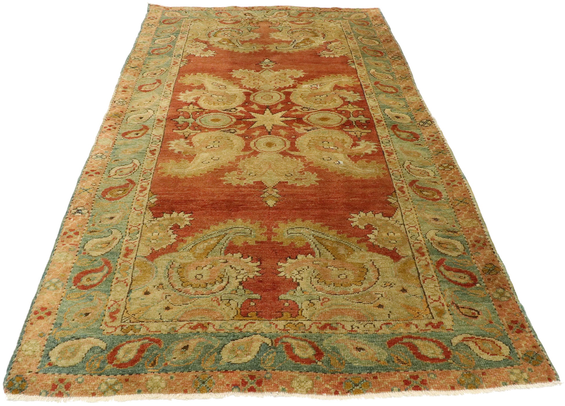 3 x 5 Vintage Turkish Oushak Rug 51395