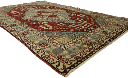 4 x 7 Vintage Oushak Rug 51399