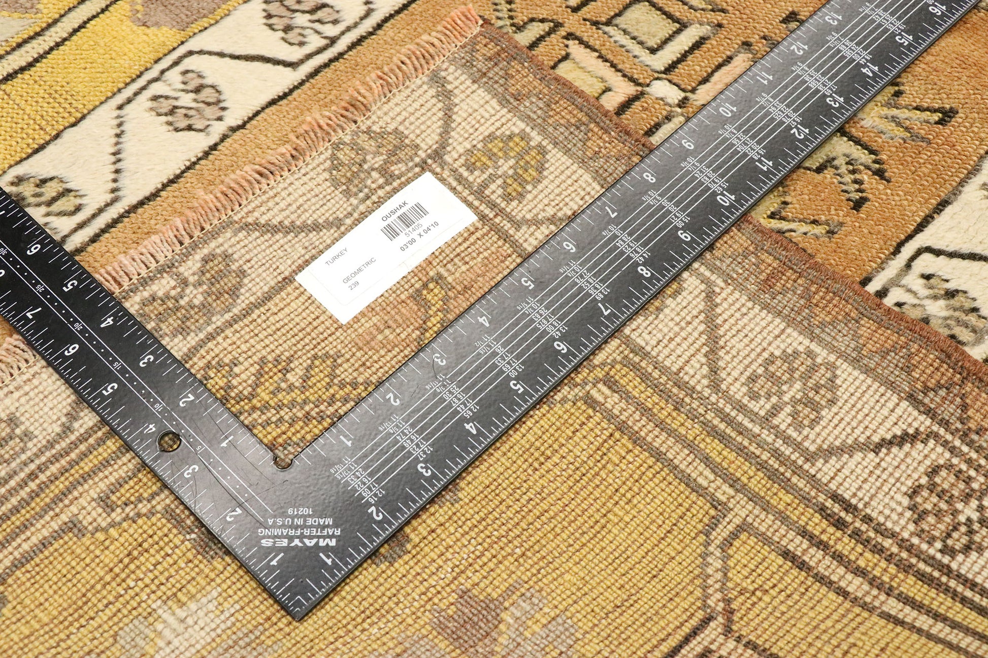 3 x 5 Vintage Turkish Oushak Rug 51405