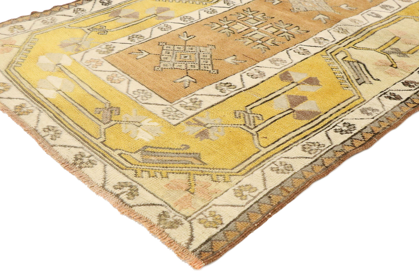 3 x 5 Vintage Turkish Oushak Rug 51405