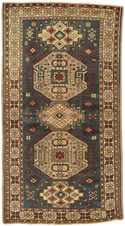 4 x 6 Vintage Turkish Oushak Rug 51406