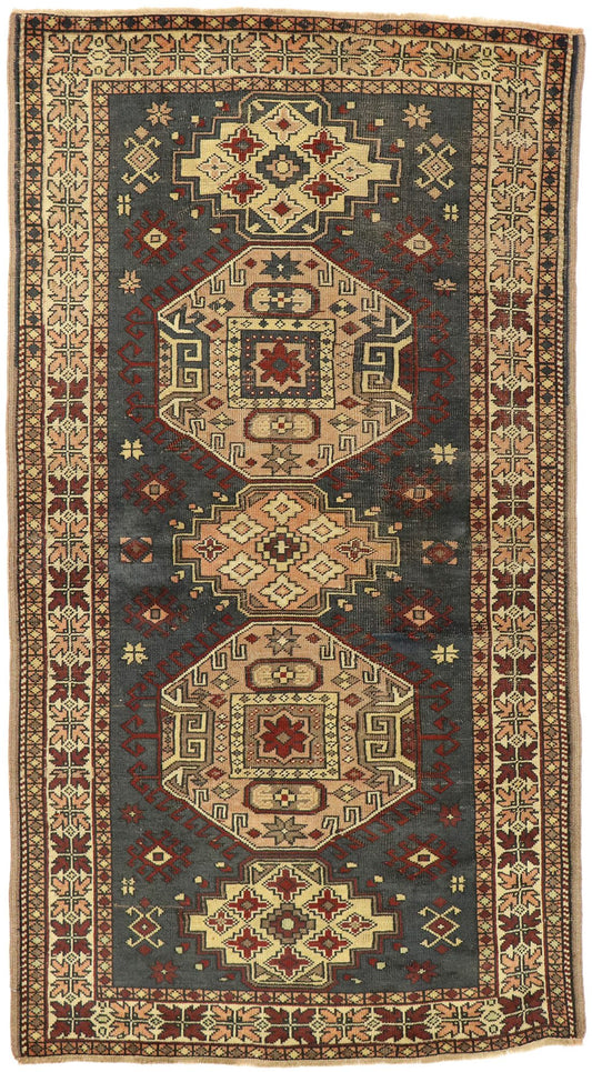 4 x 6 Vintage Turkish Oushak Rug 51406