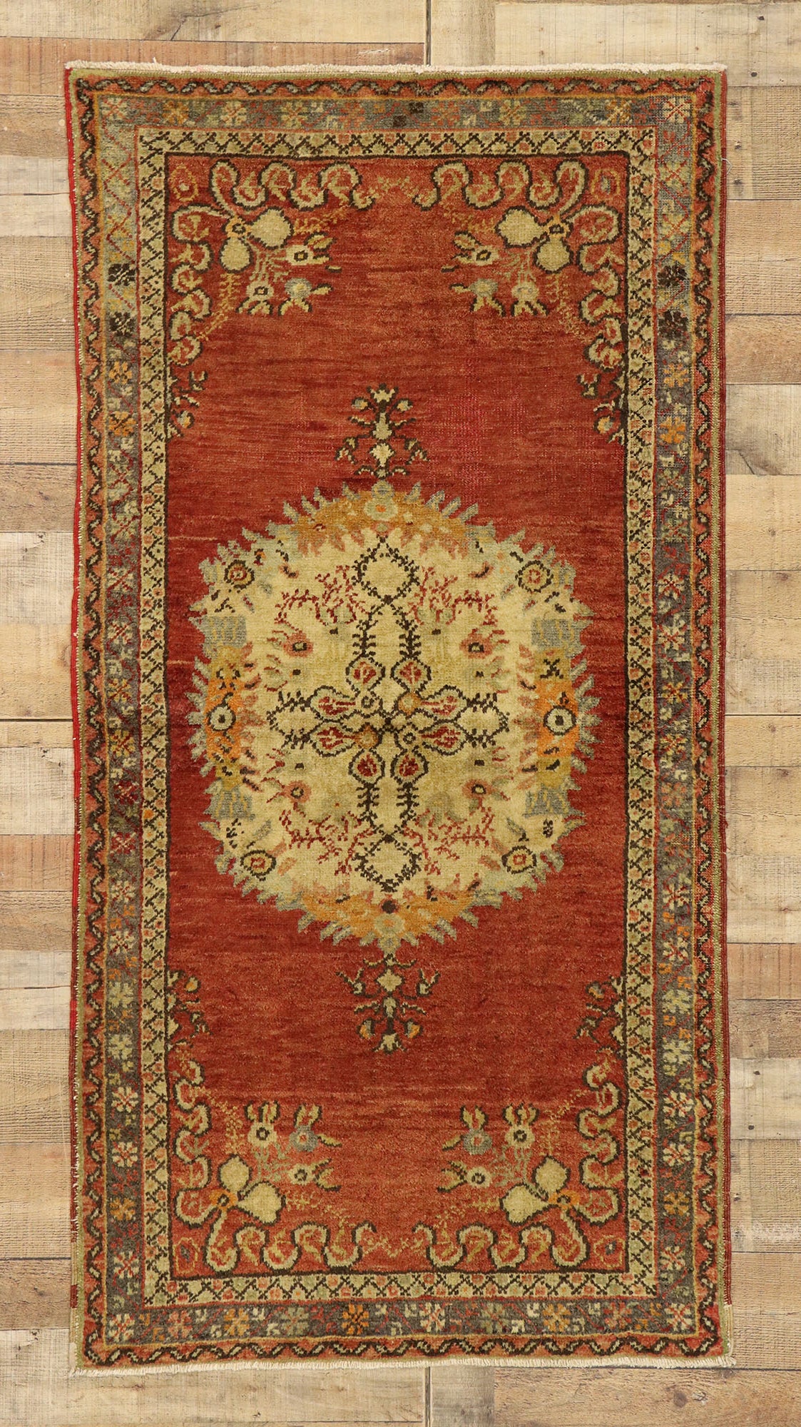 3 x 6 Vintage Turkish Oushak Rug 51409