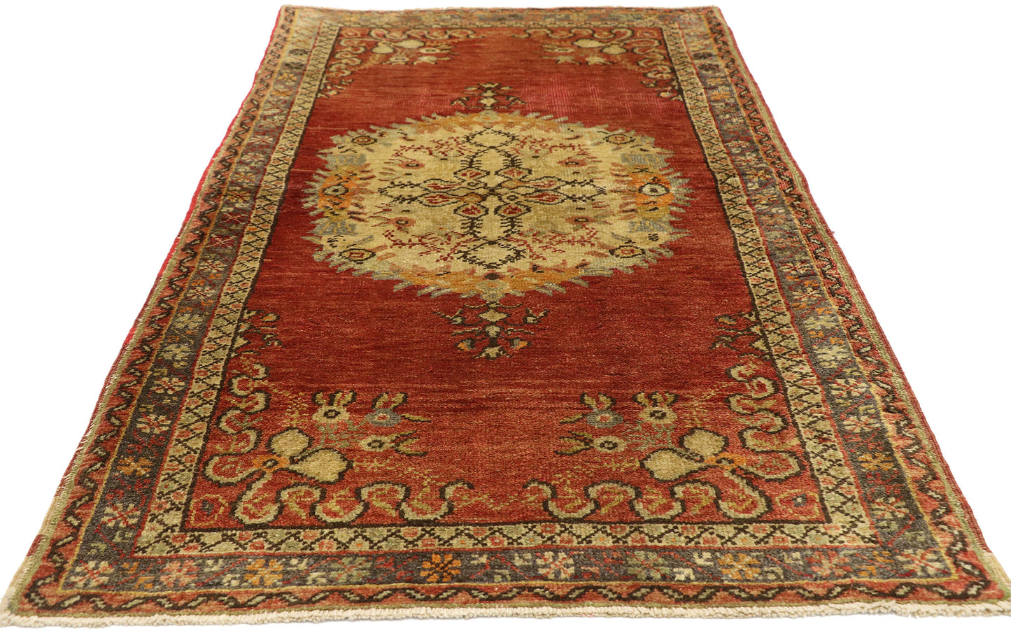 3 x 6 Vintage Turkish Oushak Rug 51409
