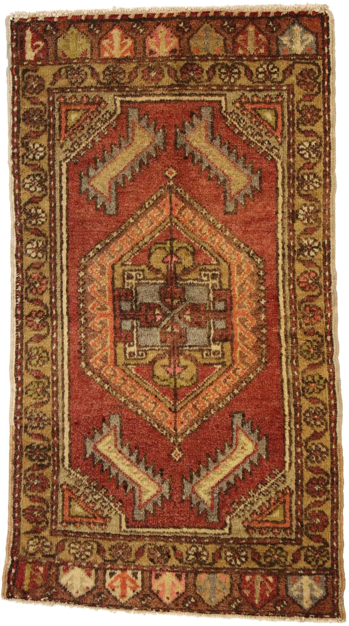2 x 3 Vintage Turkish Yastik Rug 51410