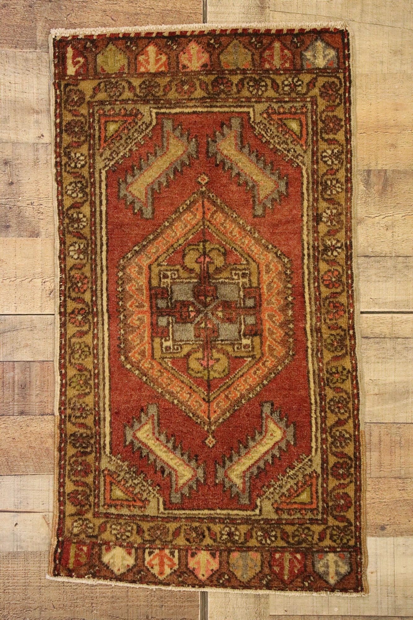 2 x 3 Vintage Turkish Yastik Rug 51410