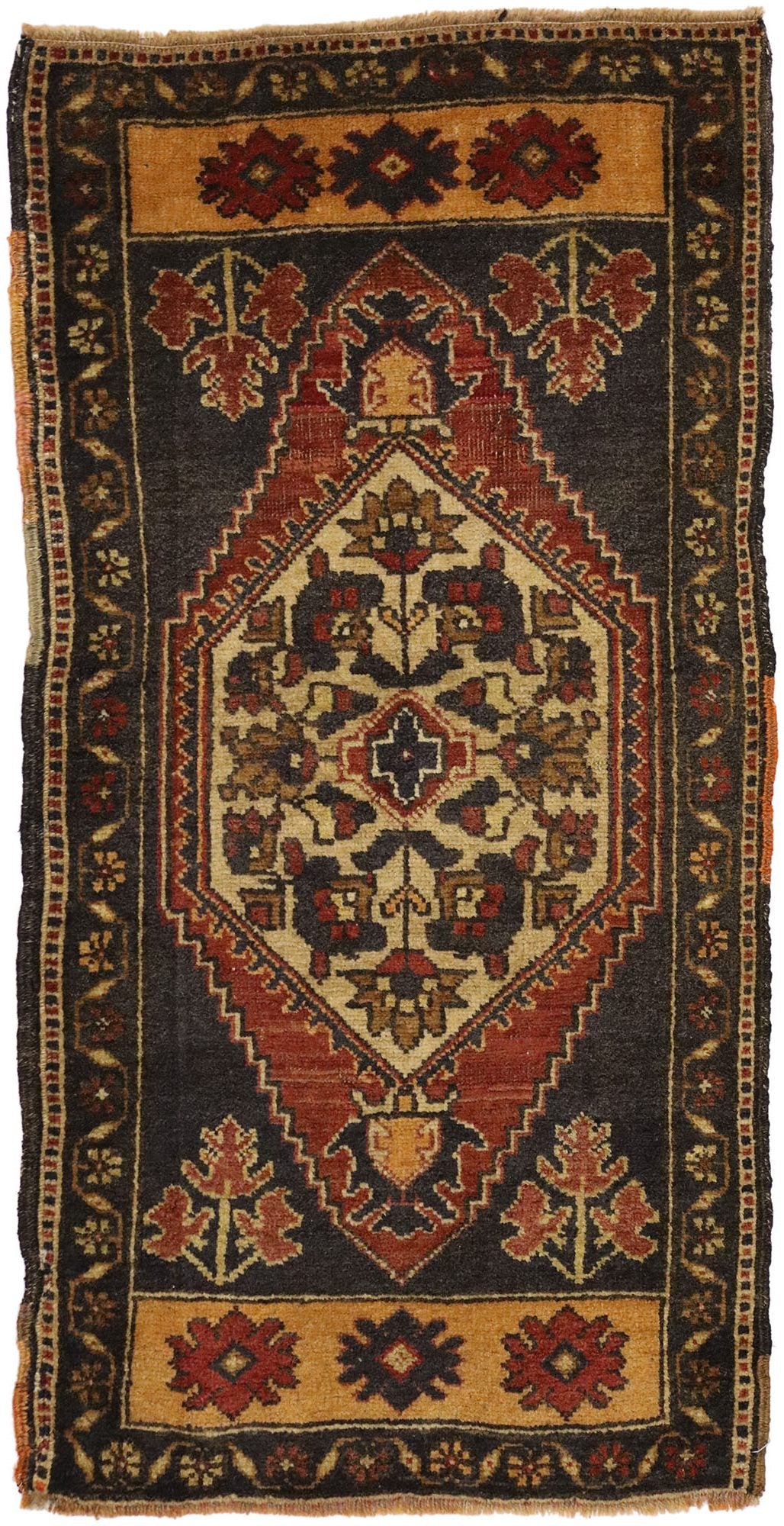2 x 3 Vintage Turkish Yastik Rug 51417