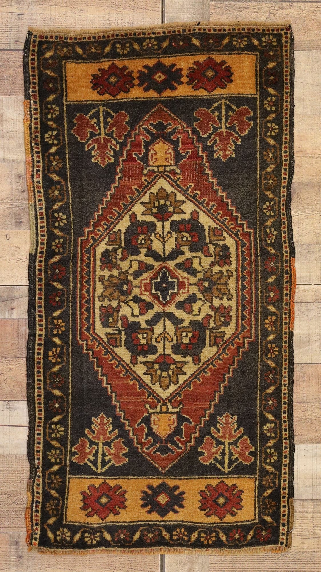 2 x 3 Vintage Turkish Yastik Rug 51417