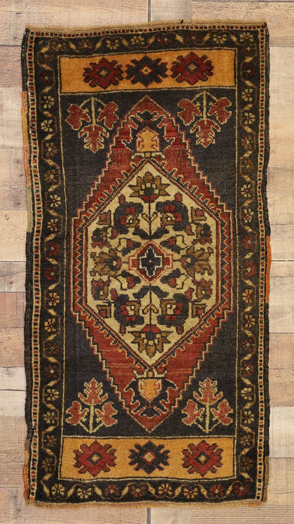 2 x 3 Vintage Turkish Yastik Rug 51417