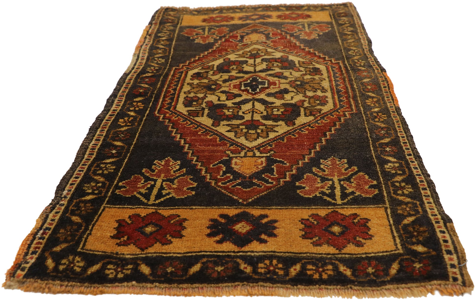 2 x 3 Vintage Turkish Yastik Rug 51417
