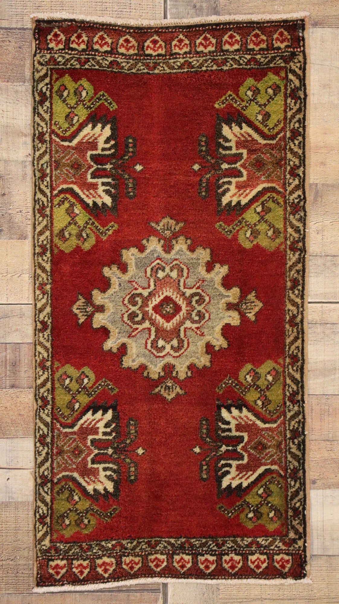 2 x 3 Vintage Turkish Yastik Rug 51419