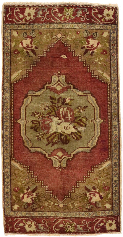 2 x 3 Vintage Turkish Yastik Rug 51439