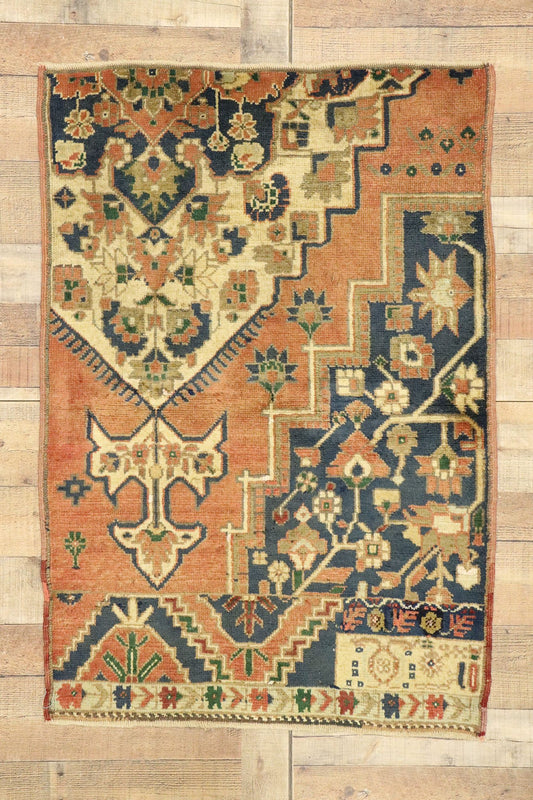 3 x 4 Vintage Turkish Wagireh Sampler Rug 51441