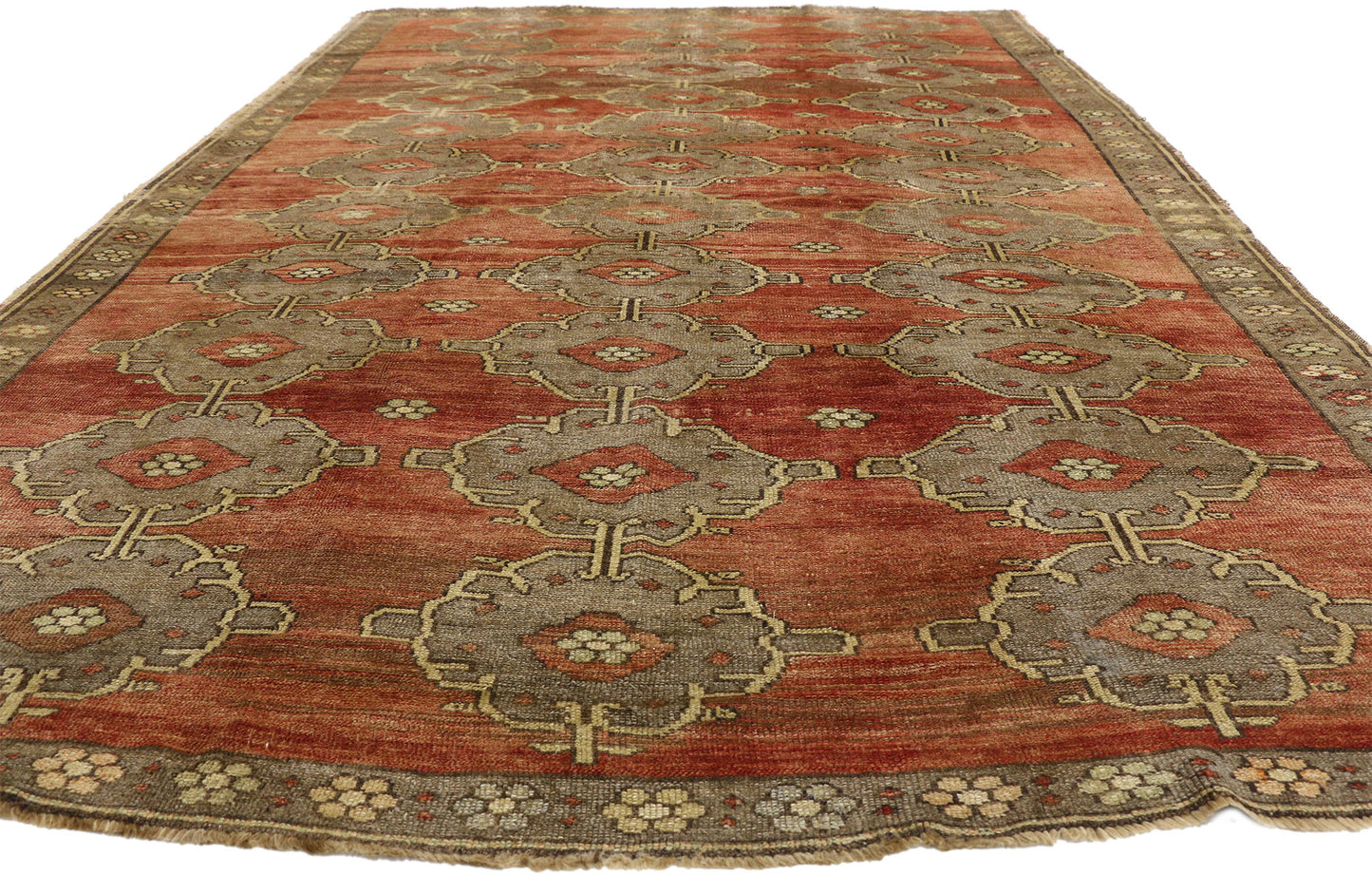 8 x 11 Vintage Turkish Oushak Rug 51443