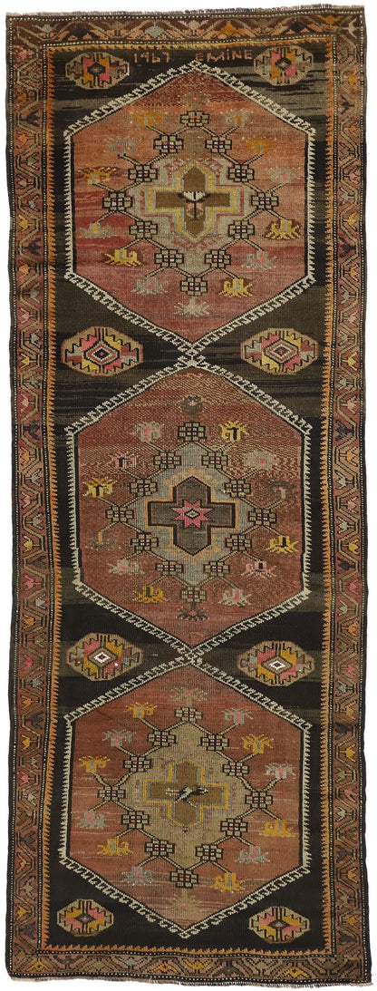 4 x 11 Vintage Turkish Oushak Rug 51446