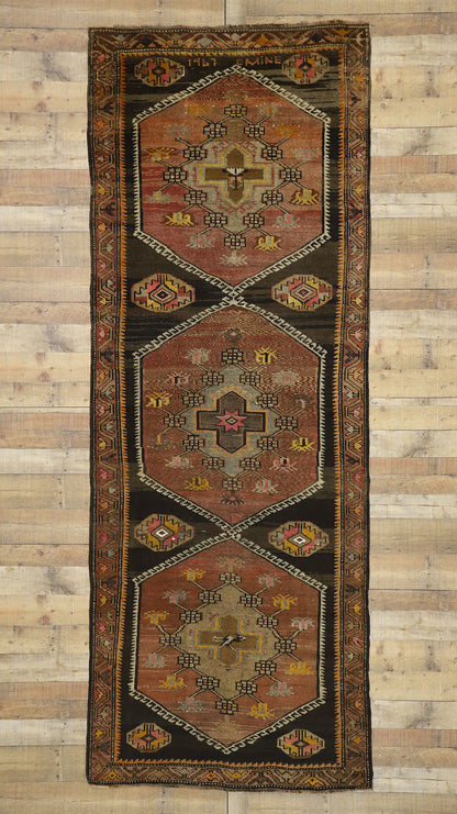 4 x 11 Vintage Turkish Oushak Rug 51446