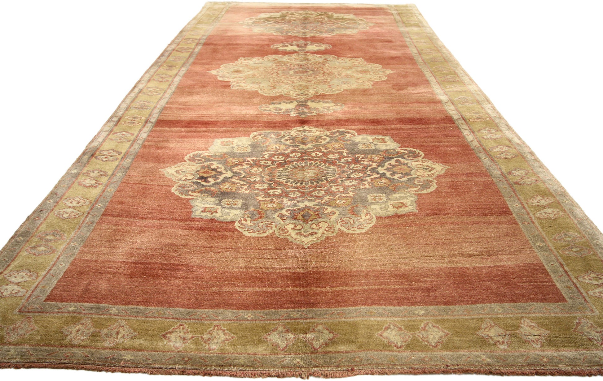 5 x 12 Vintage Turkish Oushak Rug 51448