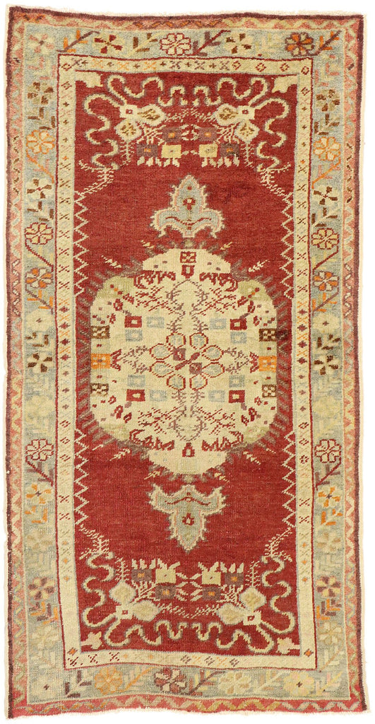 3 x 8 Vintage Turkish Oushak Rug 51449
