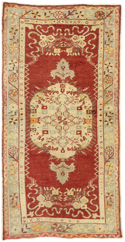 3 x 8 Vintage Turkish Oushak Rug 51449