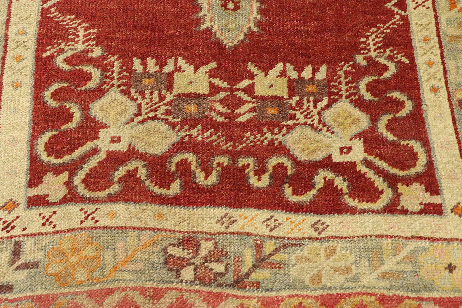 3 x 8 Vintage Turkish Oushak Rug 51449
