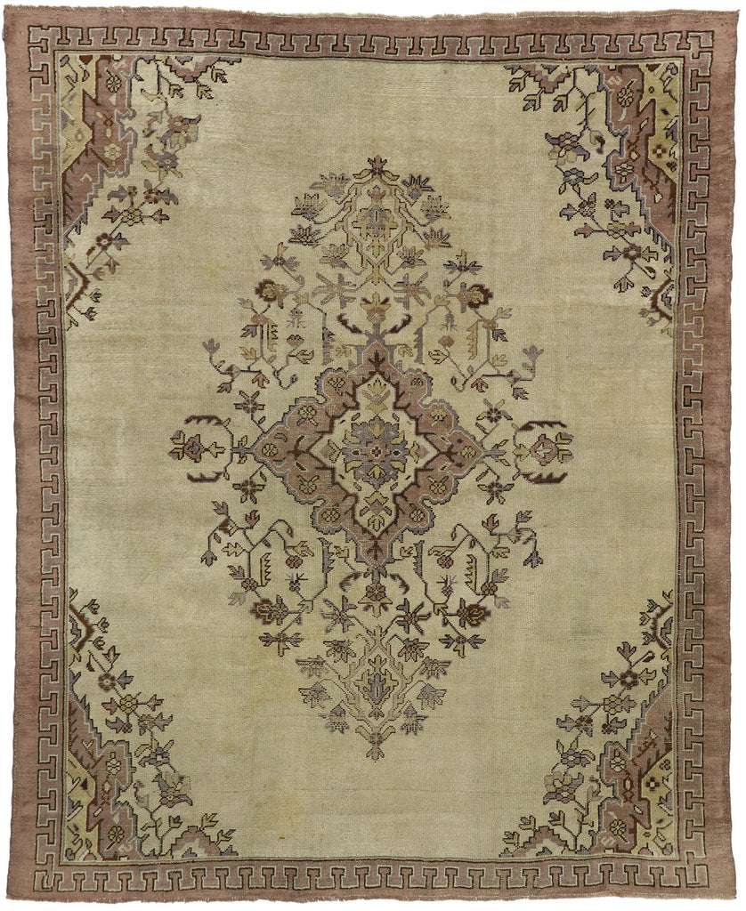 8 x 10 Vintage Turkish Oushak Rug 51452