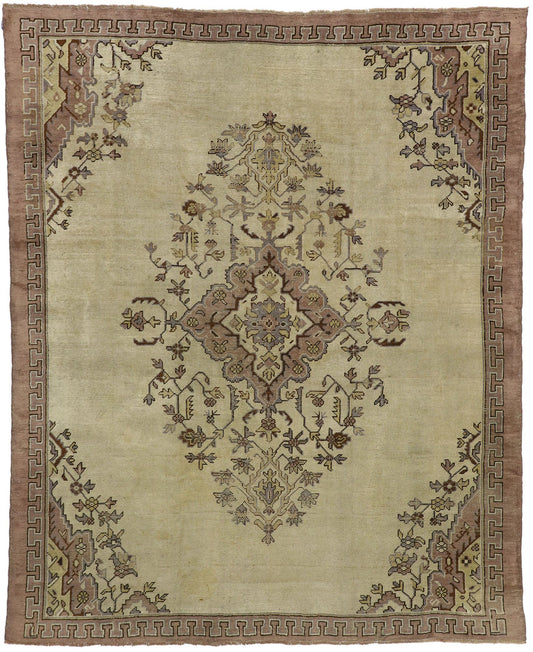 8 x 10 Vintage Turkish Oushak Rug 51452
