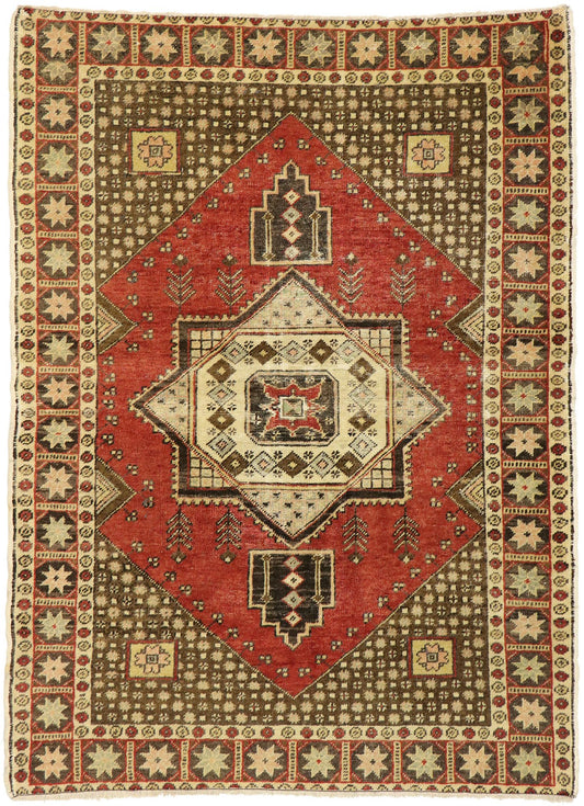 4 x 6 Vintage Turkish Sivas Rug 51457