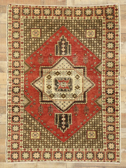 4 x 6 Vintage Turkish Sivas Rug 51457