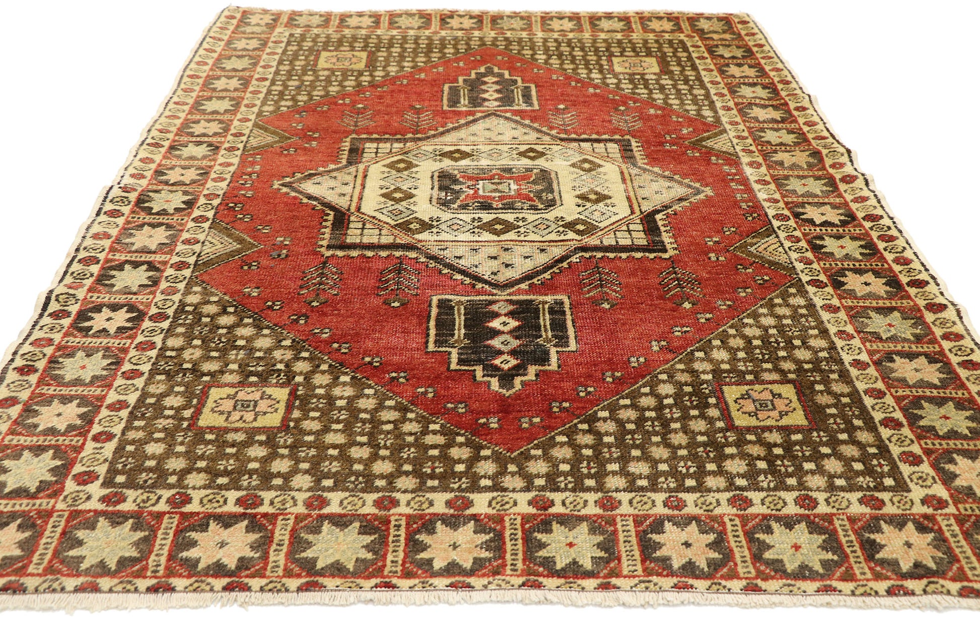 4 x 6 Vintage Turkish Sivas Rug 51457