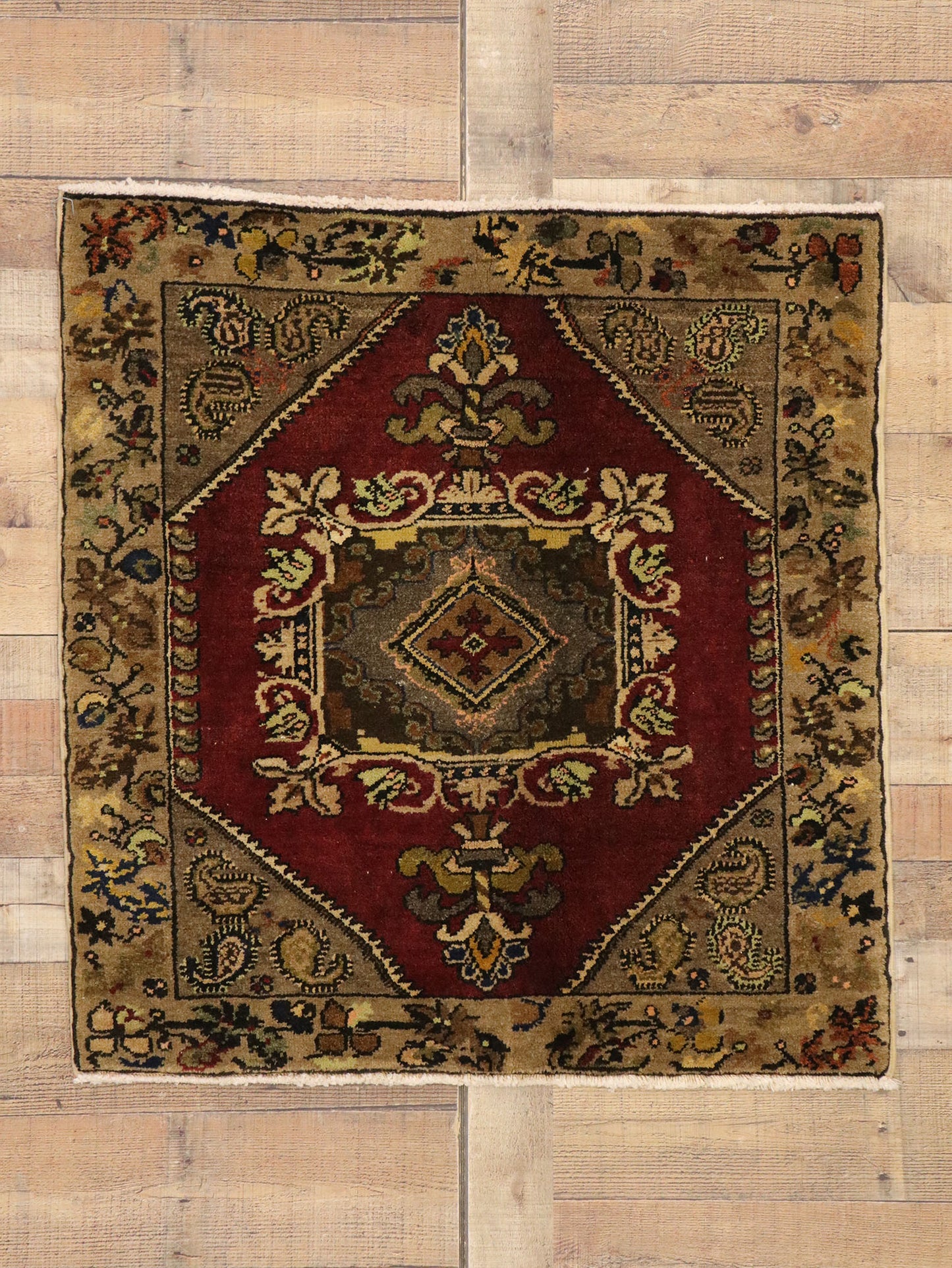3 x 3 Vintage Yastik Rug 51460