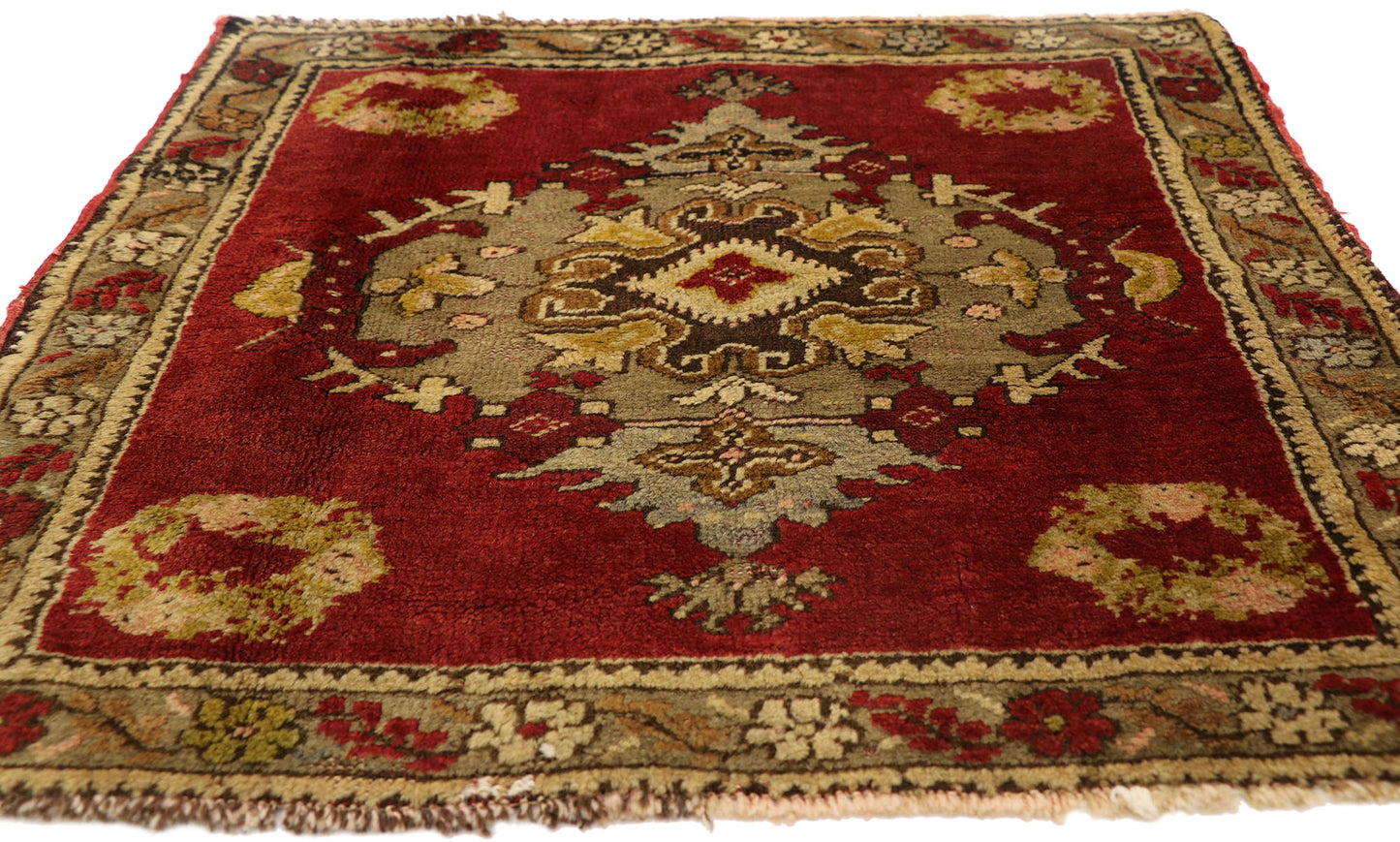 2 x 3 Vintage Turkish Yastik Rug 51461