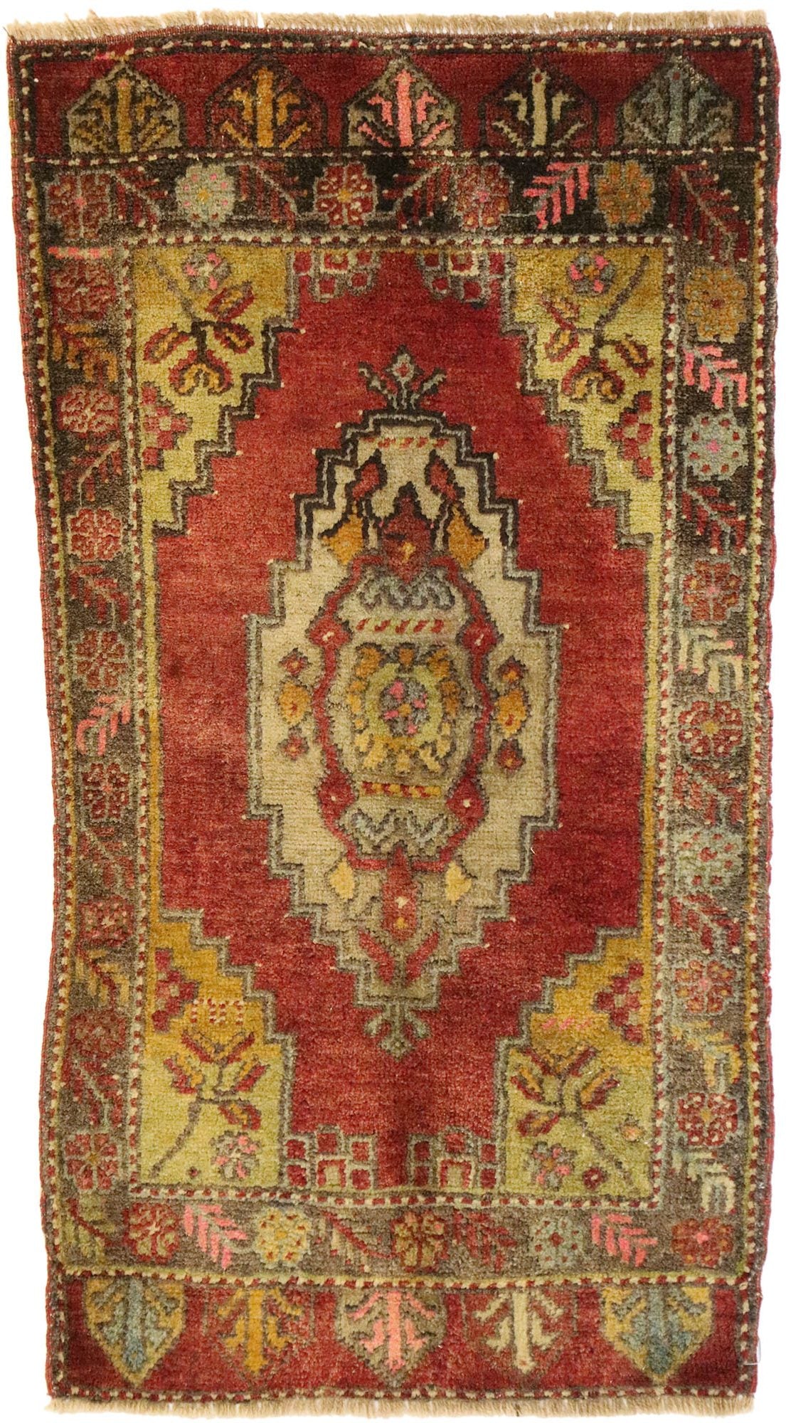 2 x 3 Vintage Turkish Yastik Rug 51462