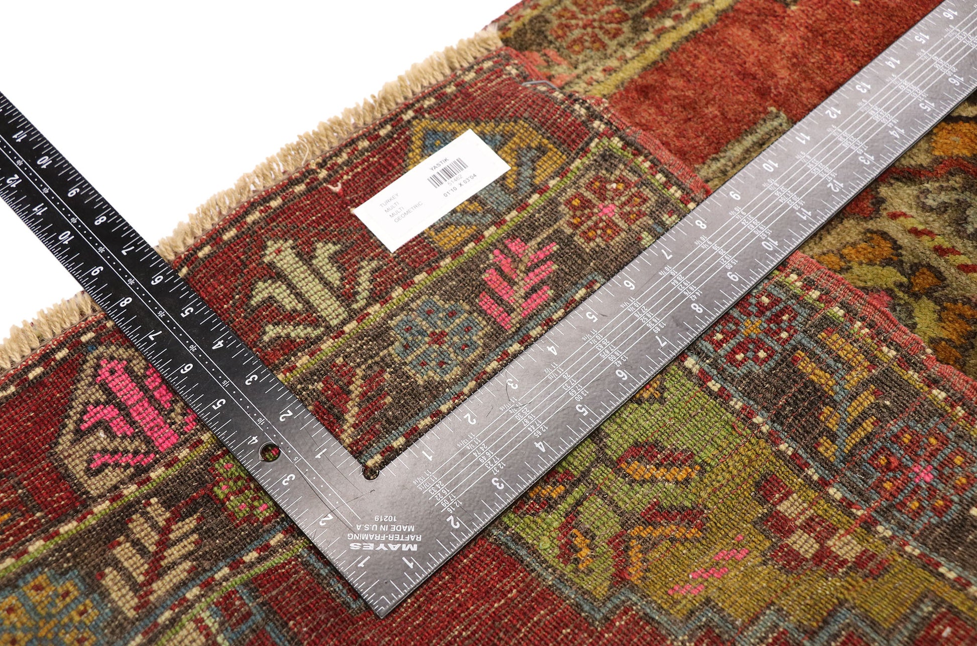 2 x 3 Vintage Turkish Yastik Rug 51462