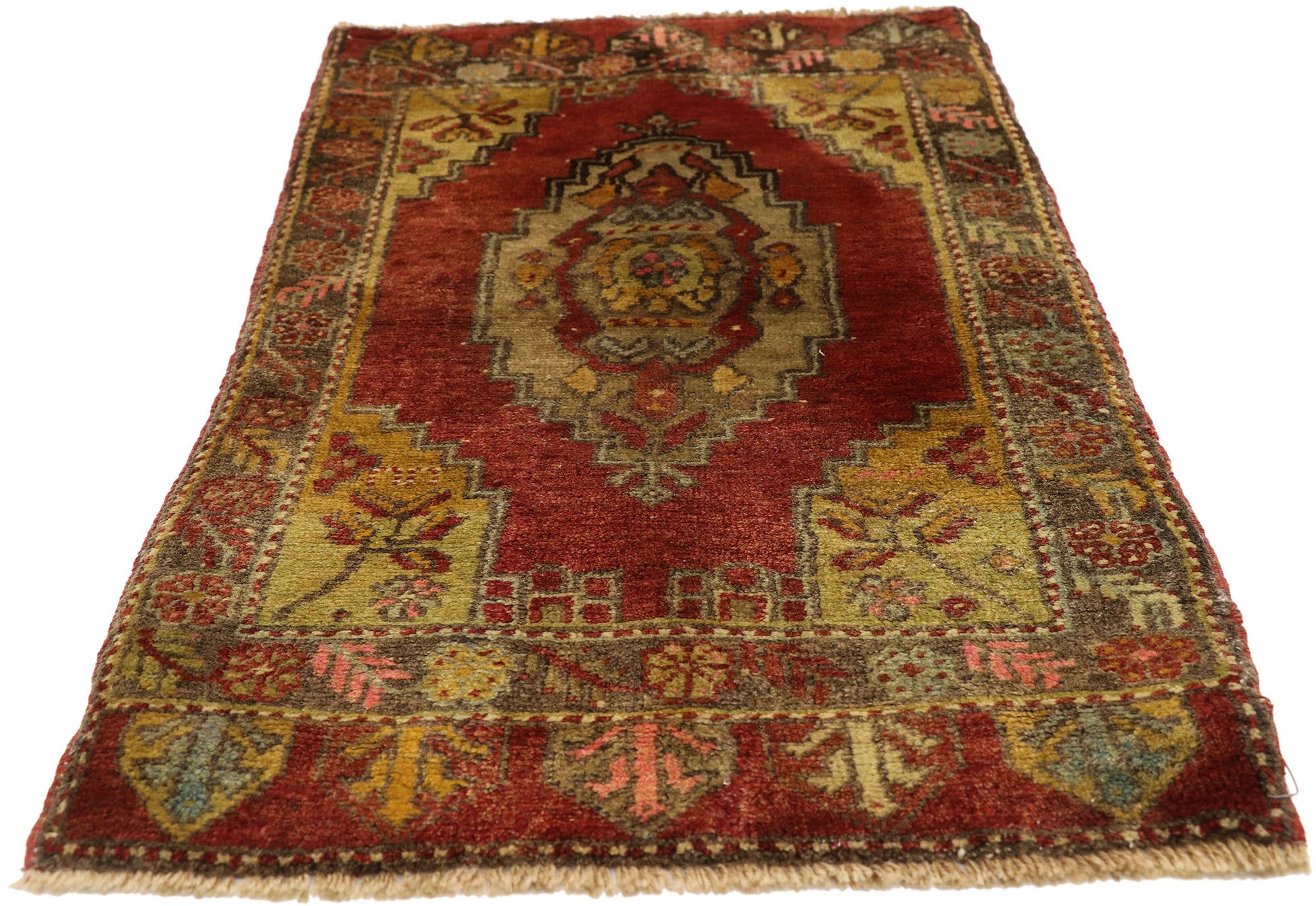 2 x 3 Vintage Turkish Yastik Rug 51462