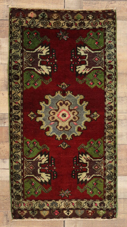 2 x 4 Vintage Turkish Yastik Rug 51465