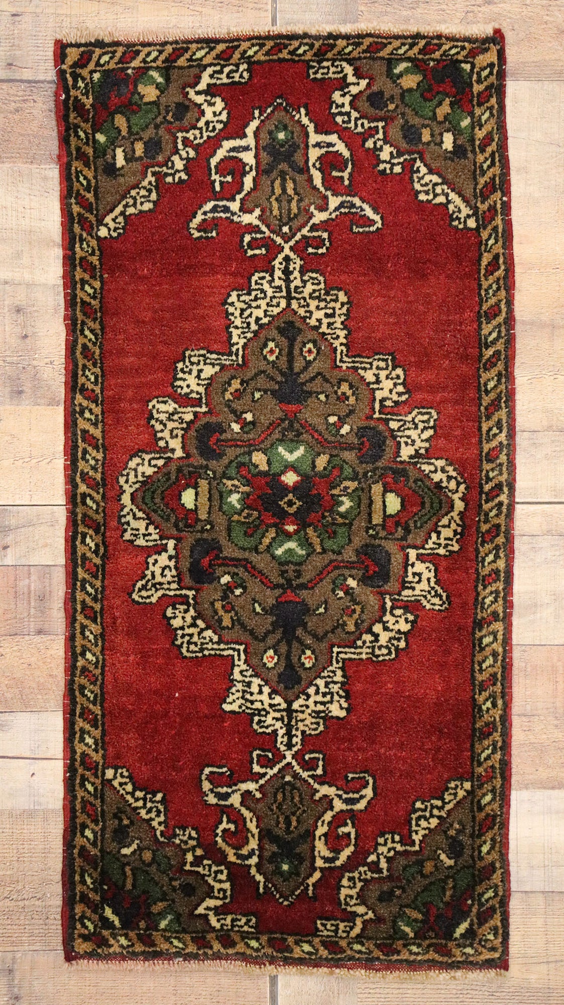 2 x 4 Vintage Turkish Yastik Rug 51468