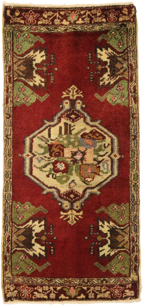 2 x 4 Vintage Turkish Yastik Rug 51469