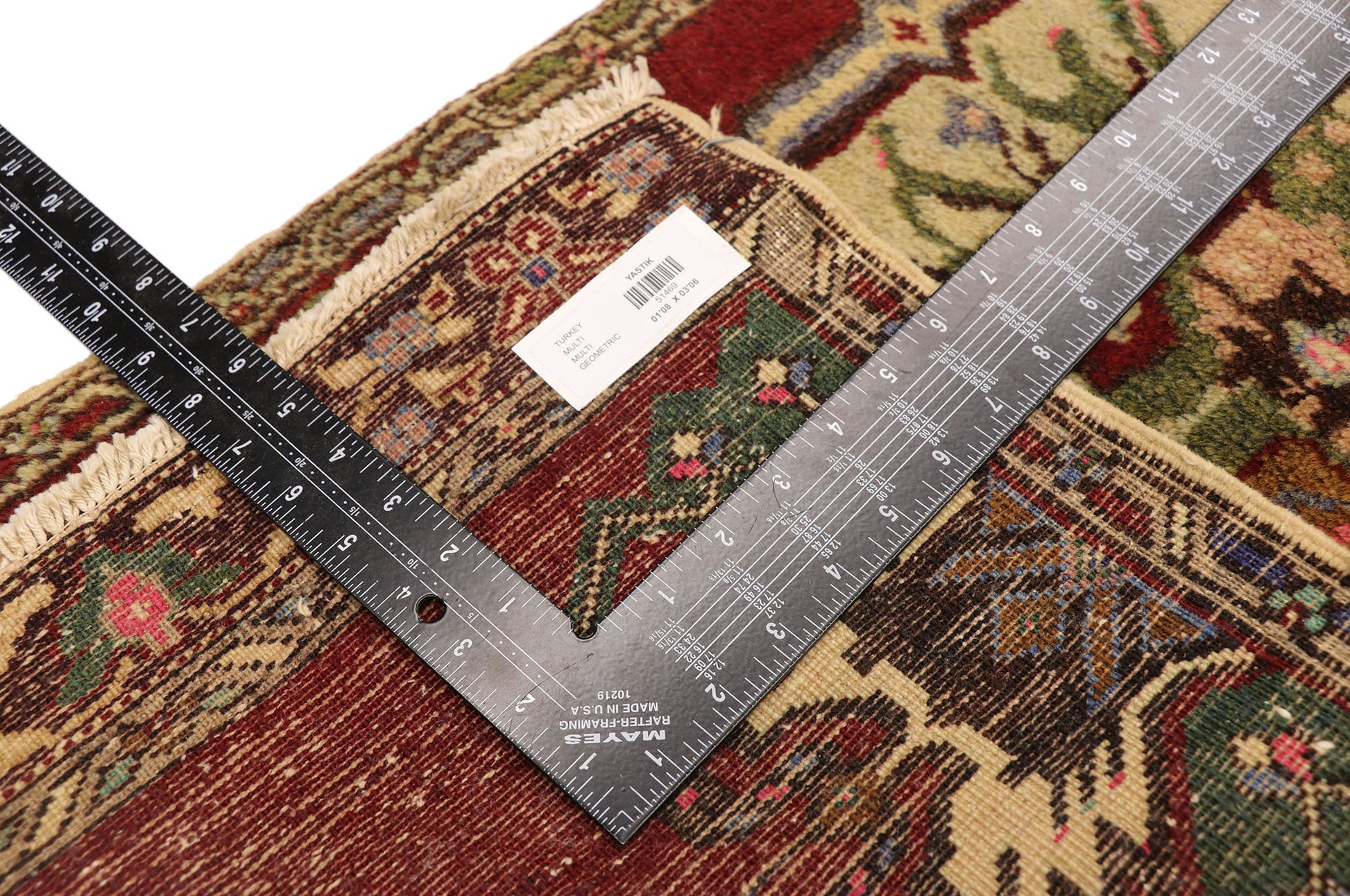 2 x 4 Vintage Turkish Yastik Rug 51469