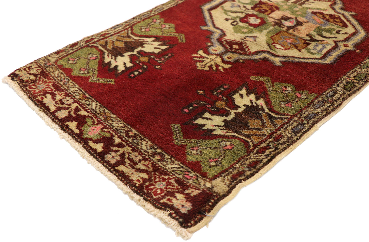 2 x 4 Vintage Turkish Yastik Rug 51469