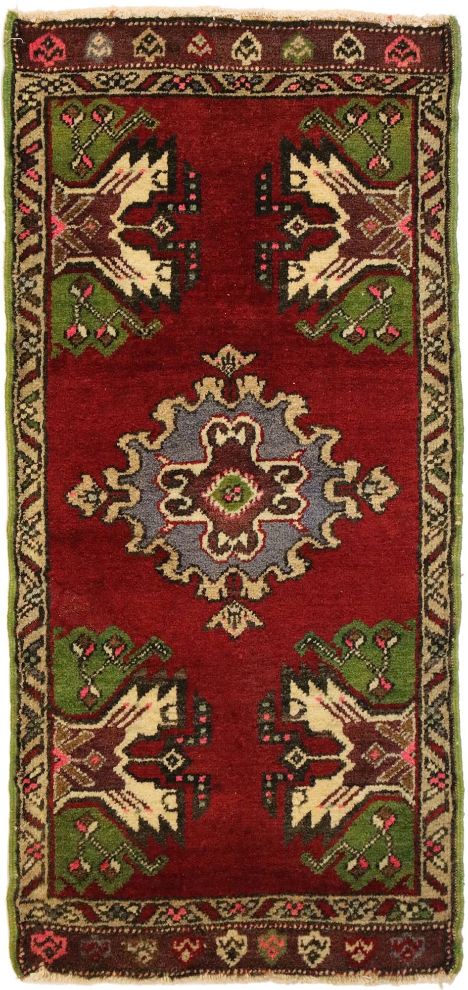 2 x 4 Vintage Turkish Yastik Rug 51470