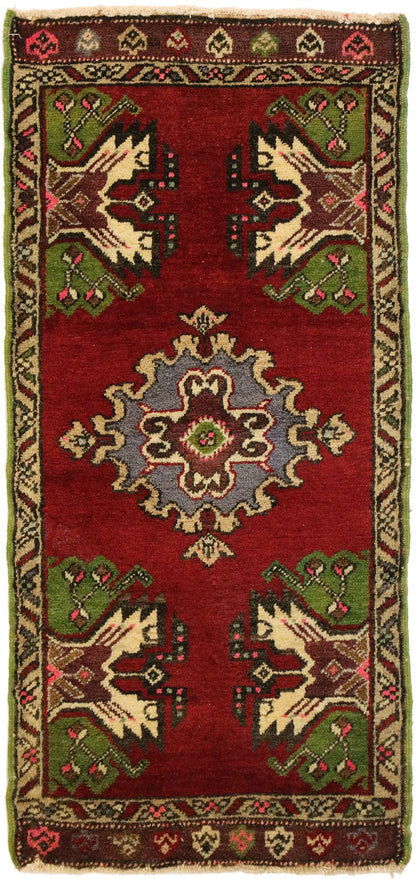 2 x 4 Vintage Turkish Yastik Rug 51470