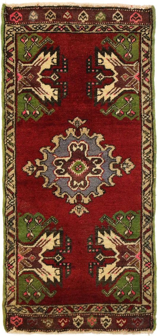 2 x 4 Vintage Turkish Yastik Rug 51470