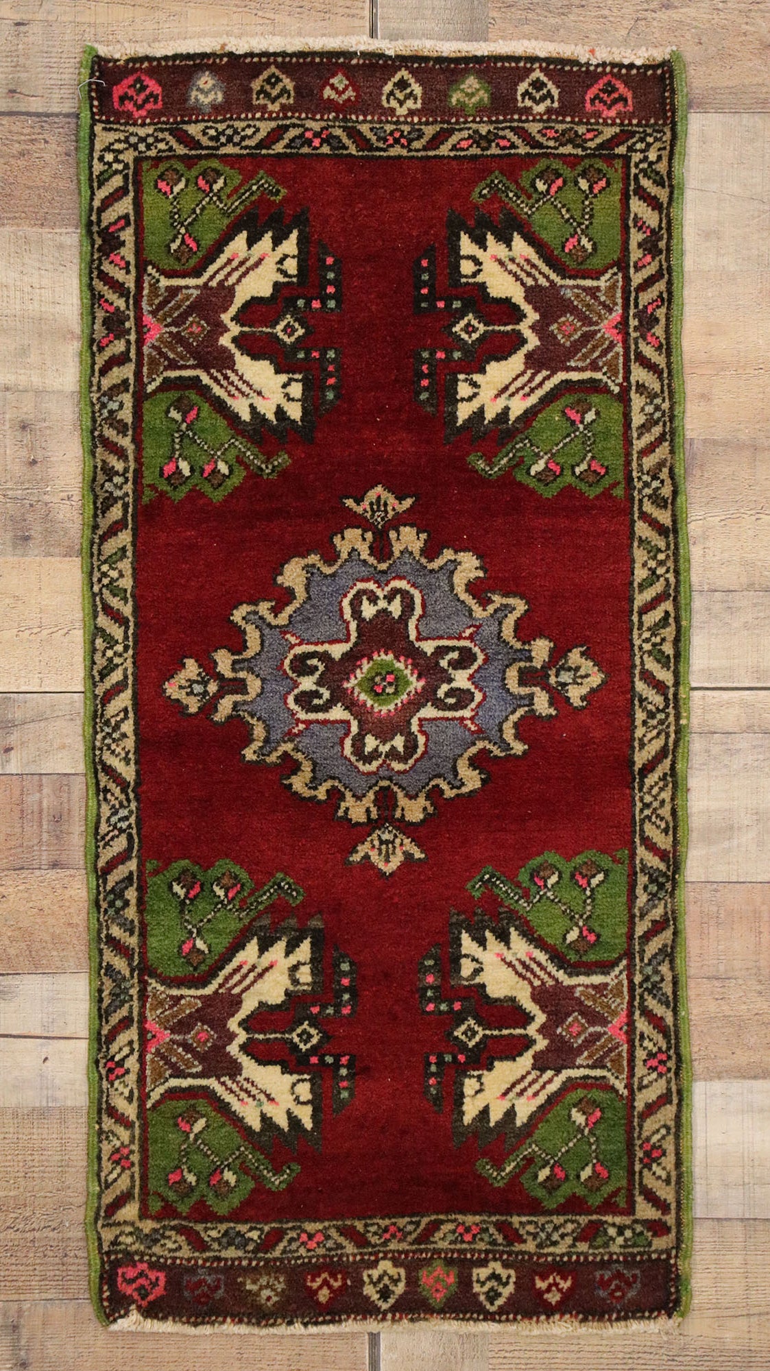 2 x 4 Vintage Turkish Yastik Rug 51470