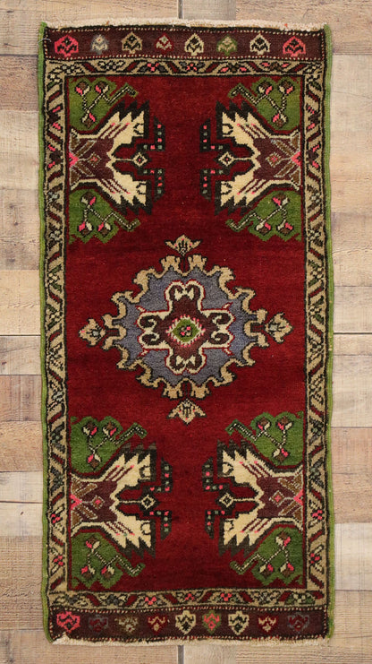 2 x 4 Vintage Turkish Yastik Rug 51470