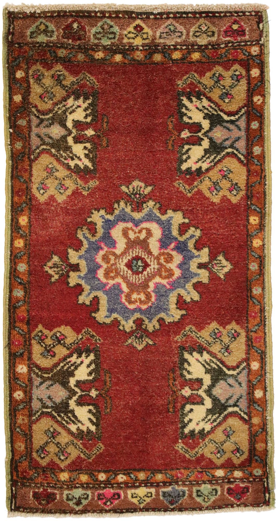 2 x 3 Vintage Turkish Yastik Rug 51472