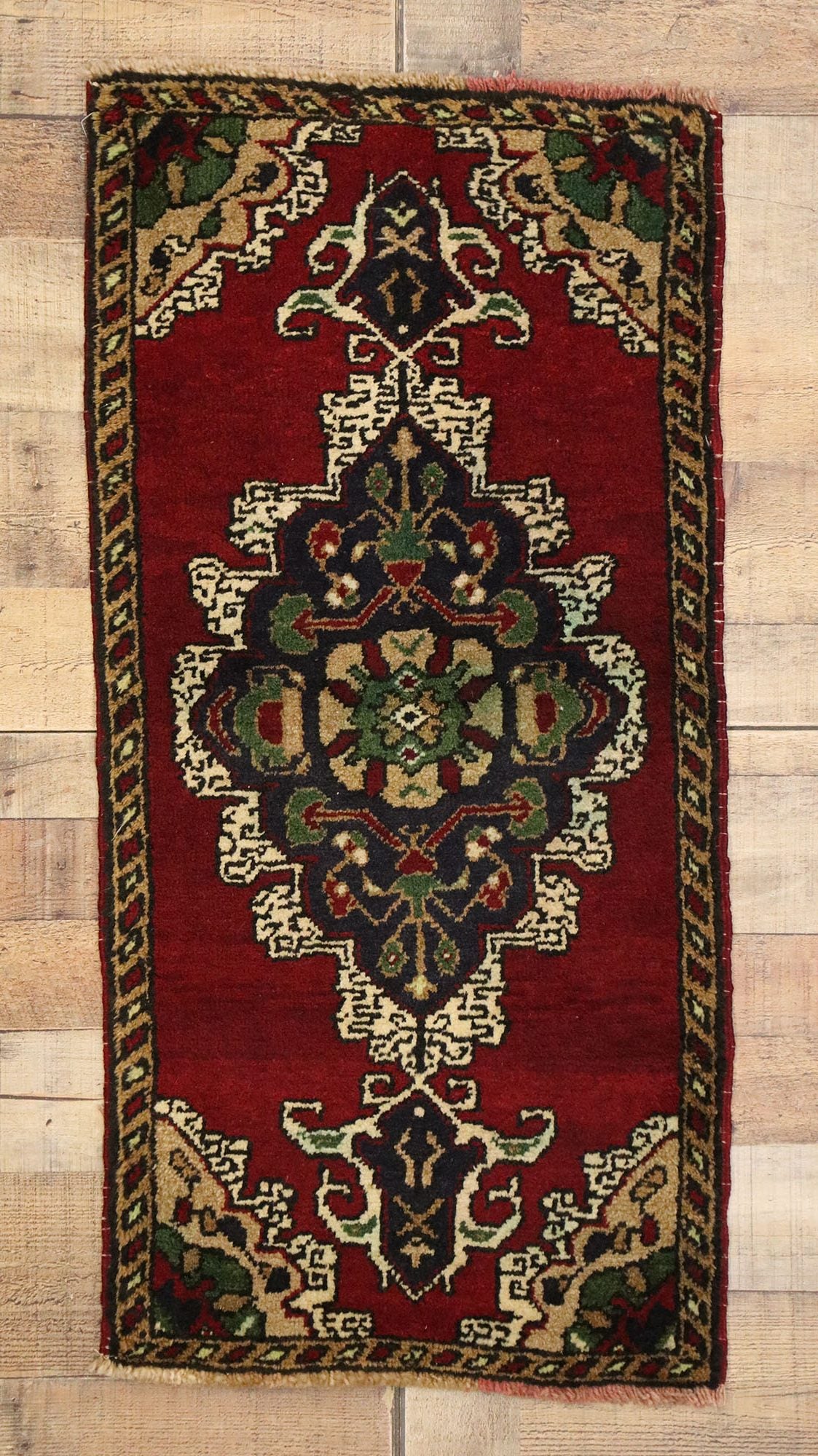 2 x 3 Vintage Turkish Yastik Rug 51473
